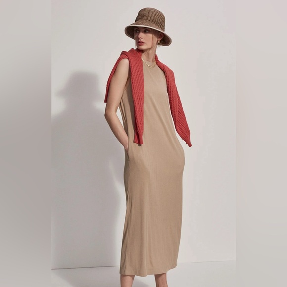 Varley kayla midi dress simply taupe - Picture 2 of 2